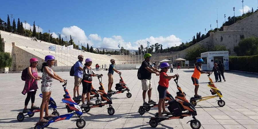 Acropolis Walking Tour & Athens Highlights by Electric Trike - Meeting at Scooterise and getting comfortable on the Trikke