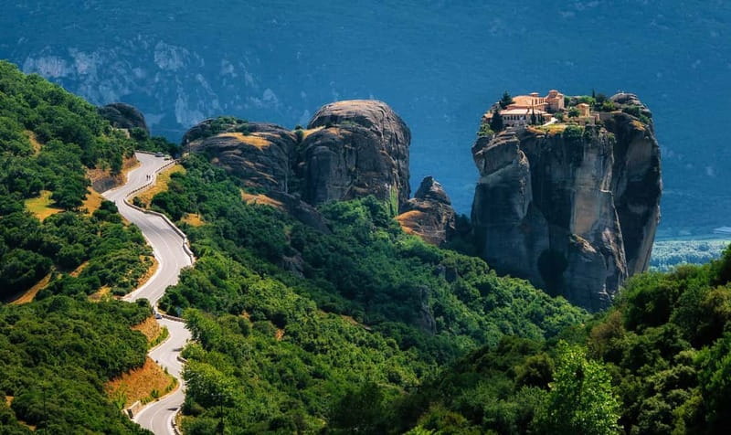 Athens: 2-Day Meteora Monasteries/Caves Tour and Hotel Stay - Day one sunset tour: Bandovas hermitages, caves, and a monastery visit