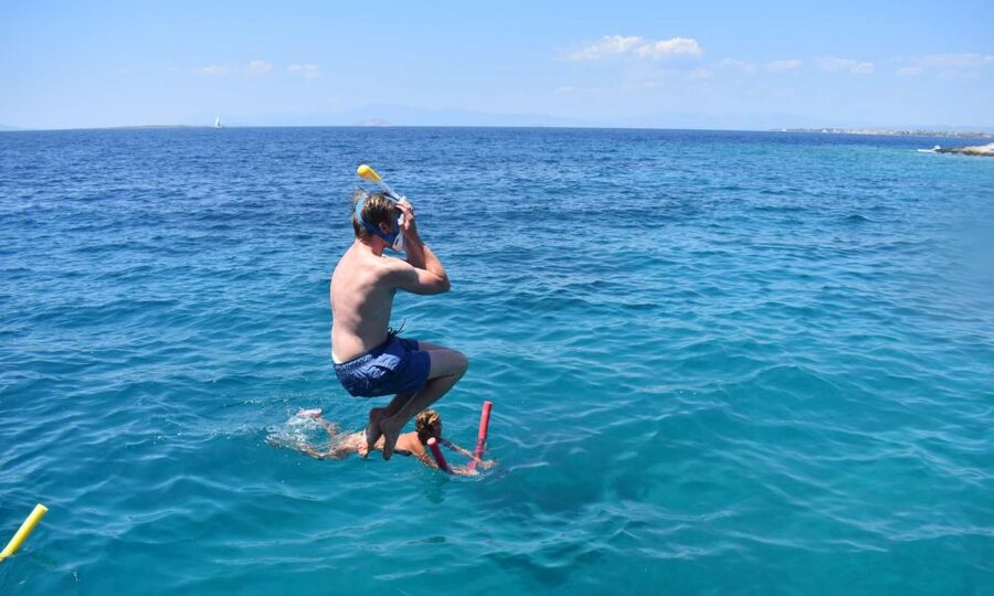 Athens: Aegina, Agistri & Metopi Swimming Cruise with lunch - Lunch, open bar, and the onboard DJ mood