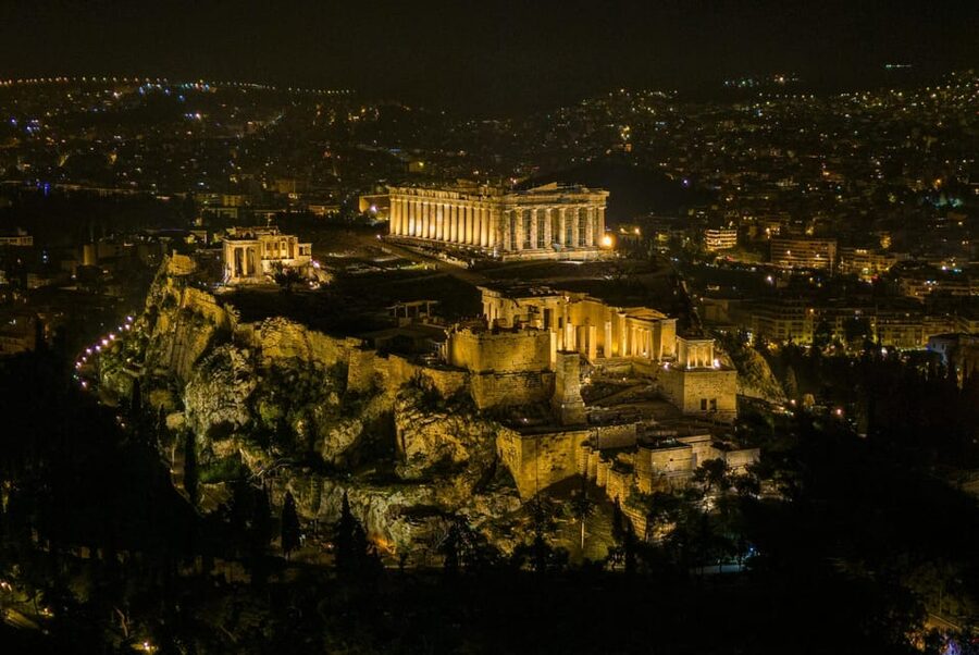 Athens and Piraeus: Private Night Tour - The Acropolis after dark: photos, a short walk, and real atmosphere