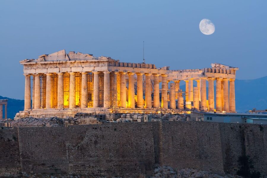 Athens by Night: Small-Group Walking Tour | Dinner Included - Illuminated Parthenon Photos From Streets Cars Can’t Use