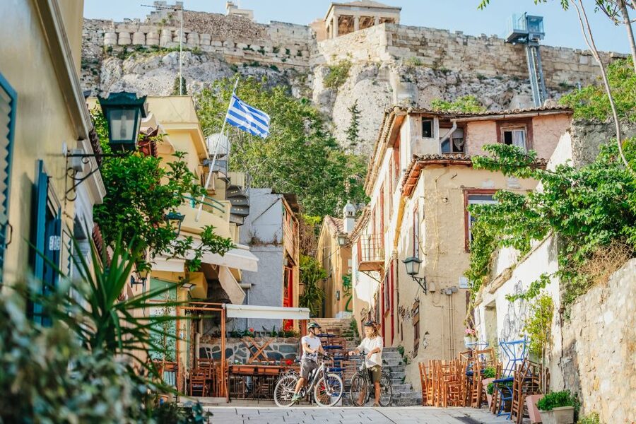 Athens: City Electric Bike Tour with Acropolis Visit Option - Plaka and the Acropolis line of sight