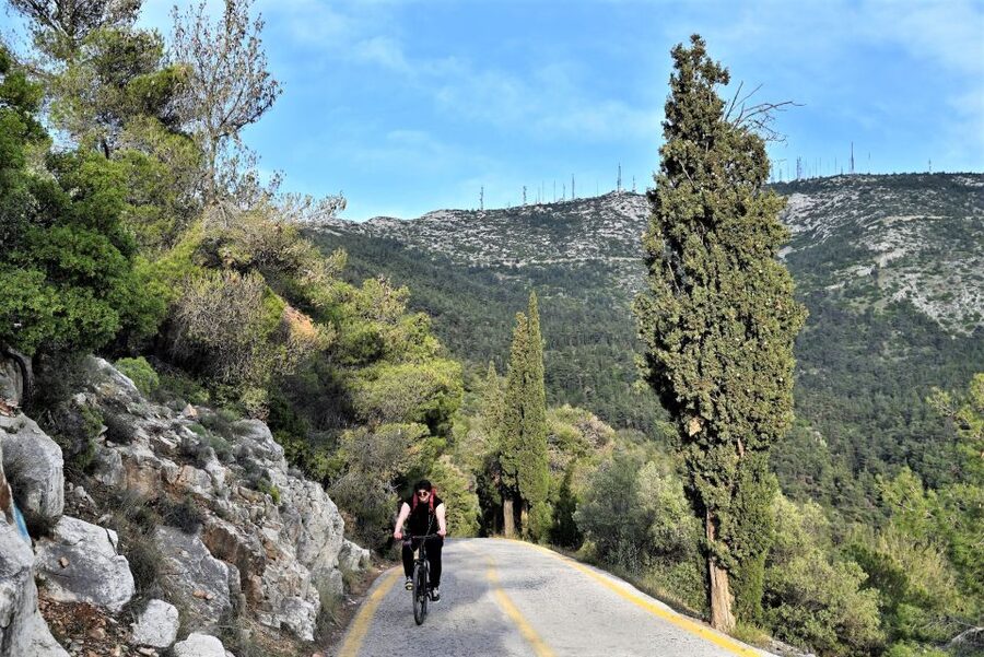 Athens: Electric Bicycle Tour to Mount Hymettus - Route overview: from Veikou 131 to the Hymettus viewpoints