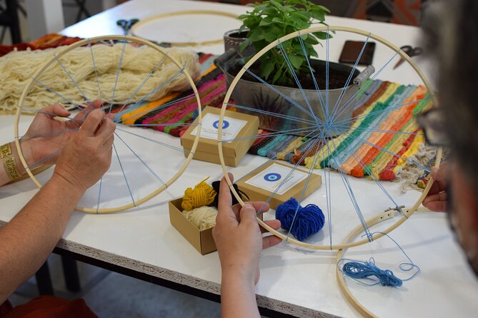 Athens: Evil Eye Weaving Workshop with Greek Tea - Timing and getting there: Praxitelous 40 at 1:00 pm