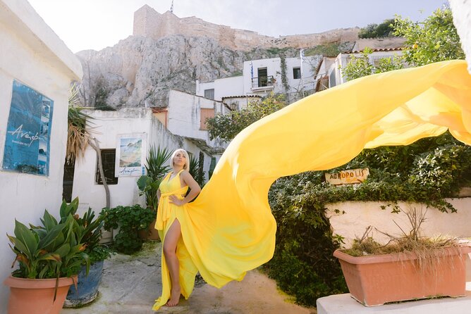 Athens Flying Dress Photo Shoot with a Professional Photographer - Dress colors and what to expect from the flying dress rental