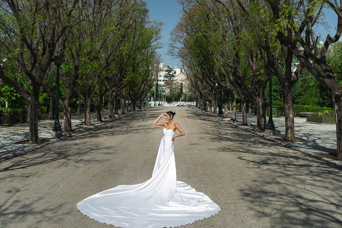 Athens: Flying Dress Photoshoot "Express Package" - Athens Backdrops: Acropolis Energy Plus Garden Green