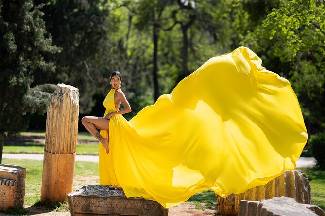 Athens: Flying Dress Photoshoot "Marilyn Package" - The 1-Hour Photoshoot: Cleaner Frames and Athens Backdrops