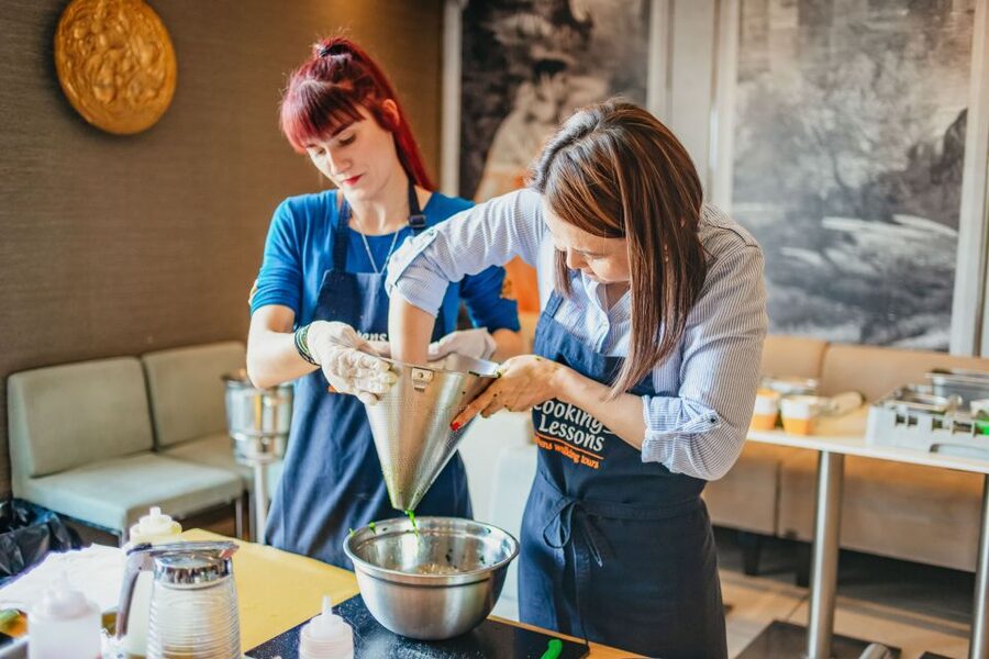 Athens: Greek Cuisine Cooking Class and 3-Course Dinner - Eating Your Work: Wine, Restaurant Setting, and the Acropolis Feel