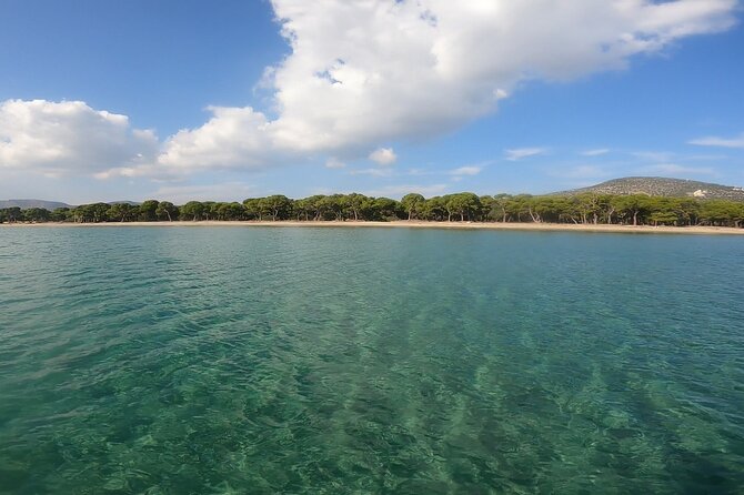 Athens, Nea Makri: Guided Small Group Snorkeling Boat Excursion - Stop 1 around Paralia Marathona: gear-up and first swim