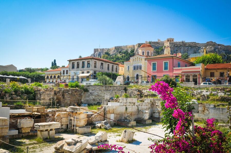 Athens: Plaka to Acropolis Smartphone Audio Tour - Areopagus Hill: the view stop with myth attached