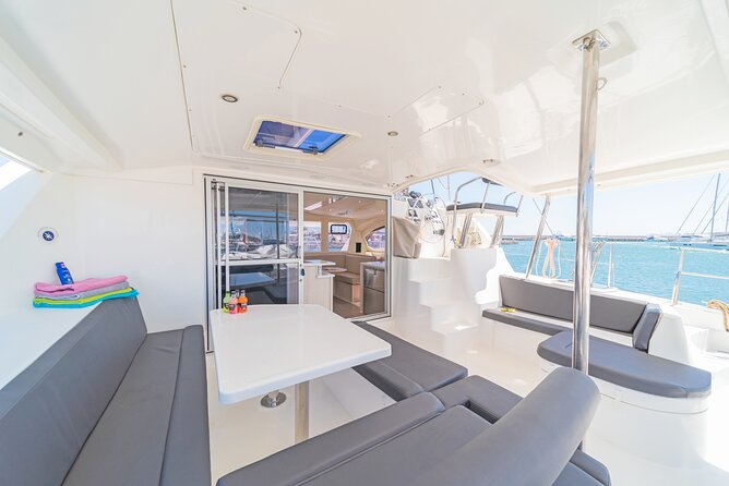 Athens Private Full day Catamaran cruise with meal & drinks - Vagia Bay on Aegina: another swim, plus views over Attica