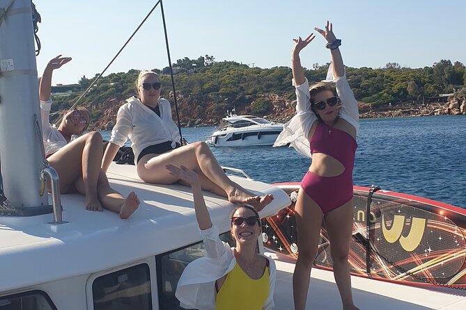 Athens Riviera Catamaran tour with fresh Meal Drinks and Swimming - The route: Vouliagmeni Bay first, then Prasoniso Island