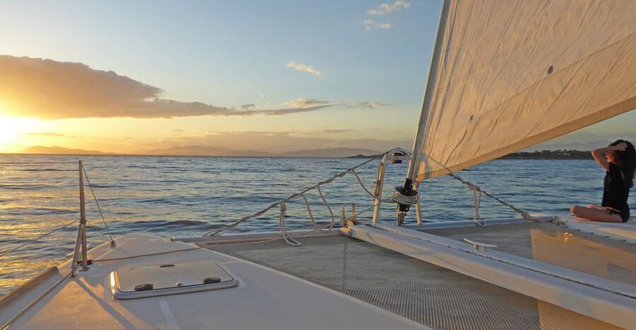 Athens Riviera: Half-Day Private Catamaran Cruise - Alimos Marina: safety briefing, welcome drink, and then you’re off