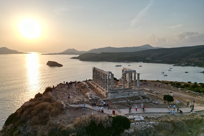 Athens Riviera: Sunset Cruise to Poseidon's Temple - Patroklos Island for calmer water and dramatic photos