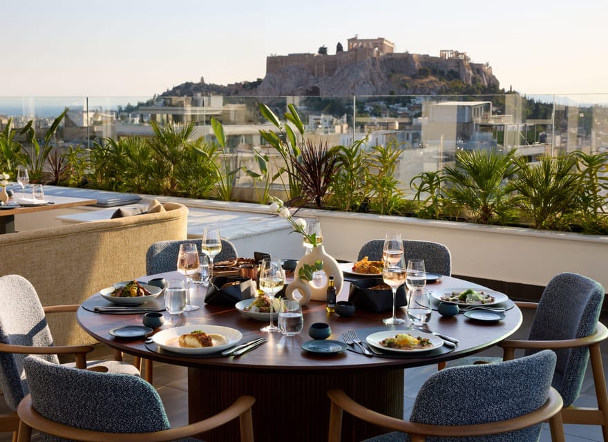 Athens: Rooftop Fine Dining at Whispers Restaurant - Meeting at Amalia Hotel in Syntagma Square