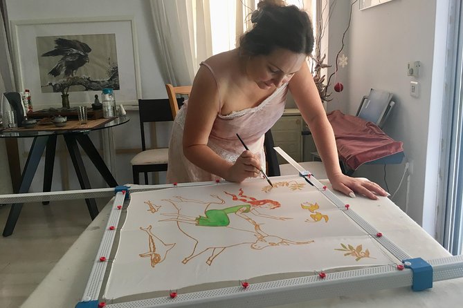 Athens: Small Group Silk Scarf Art Workshop with Greek Themes - Timing and group size: how the 2 hours really work