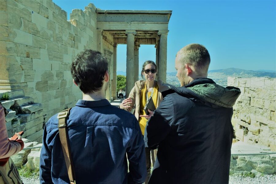 Athens: The Acropolis Guided Walking Tour in German - Starting near the side entrance: Theatre of Dionysos seating matters