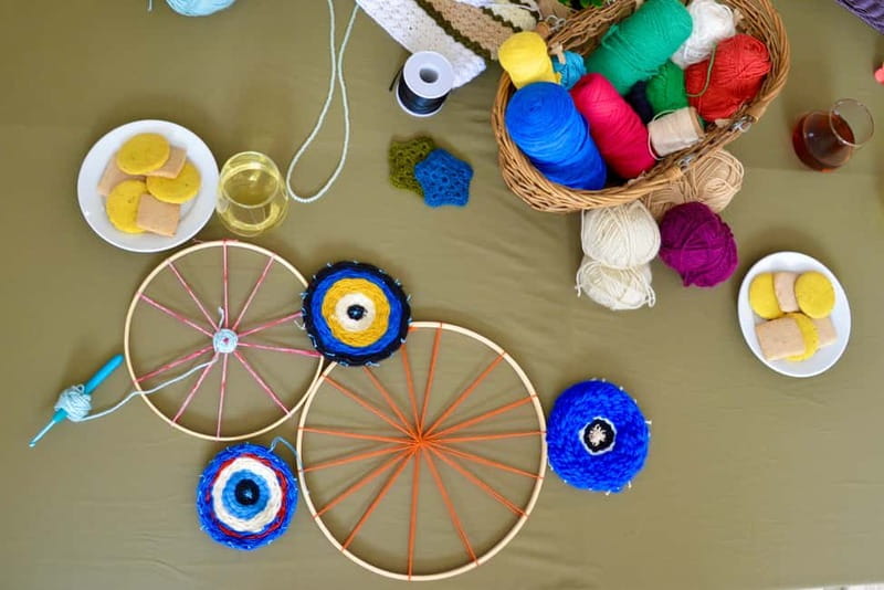 Athens: Weaving Workshop & Mythic Stories - Mati (Evil Eye) Charm: More Than a Souvenir