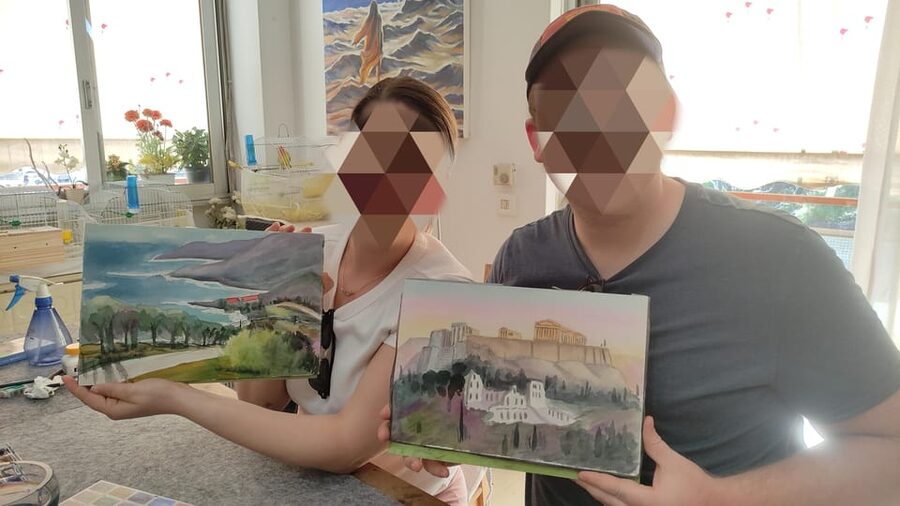 Athens: workshop for painting landscape with local artist - Drinks, Atmosphere, and How Long Two Hours Really Feels