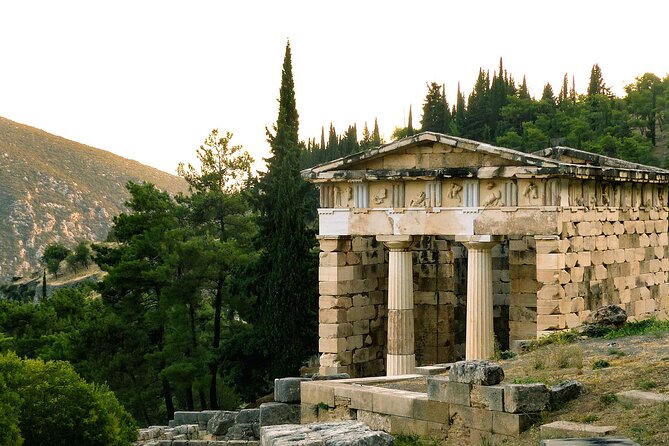 BEST PRIVATE TOUR TO DELPHI: Delphi Arachova Hosios Monastary - Delphi archaeological site: the terraces, Apollo, and the oracle’s center