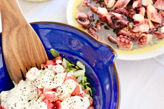 Cook with Katerina: Authentic Greek Home Cooking Class in Athens - Your welcome aperitif: olives, cheese, and oregano pita