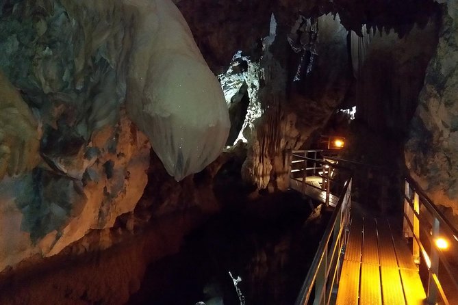 Corinth, Cave of Lakes, Odontotos Railway Private Tour with Greek Lunch Included - Mega Spilaio Monastery: views plus a cliff-hugging setting