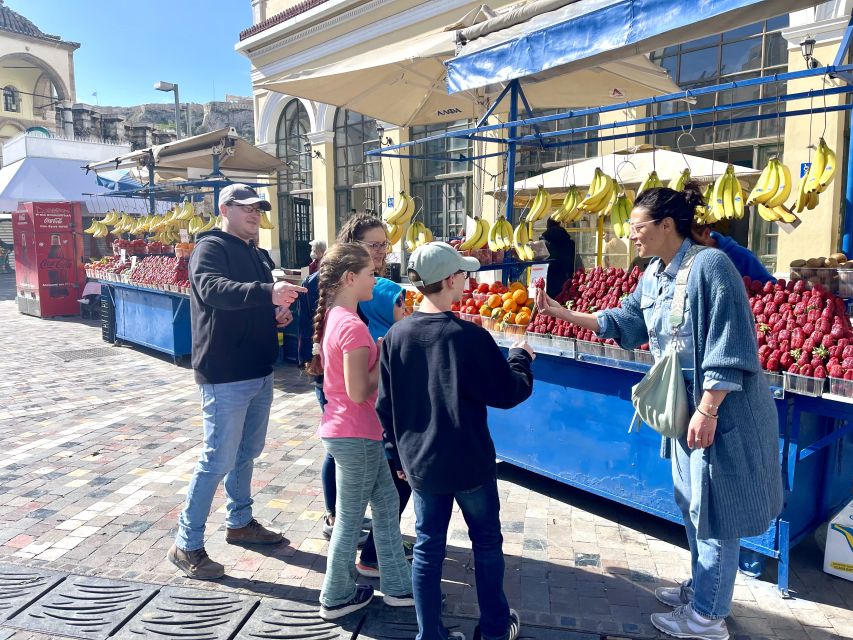Delicious food tour for families 15+ iconic Greek foods - Central Athens at Varvakios: where the food chain becomes real