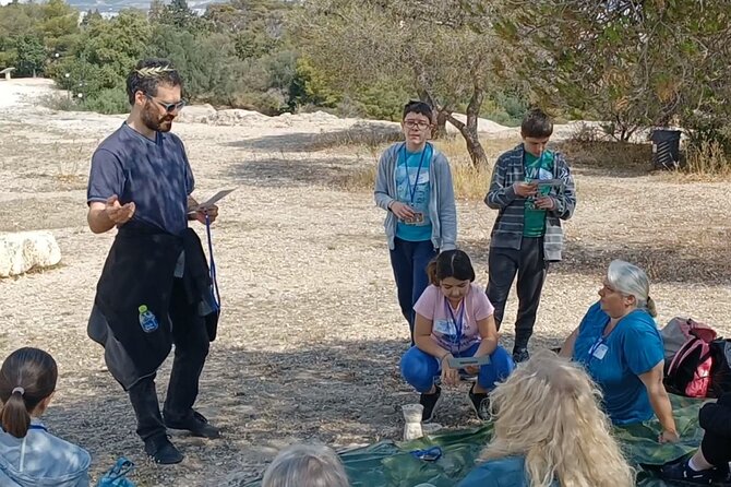 Democracy Experiential Workshop Activity on Pnyx hill, Athens - The hill walk, shaded Assembly time, and how the schedule flows