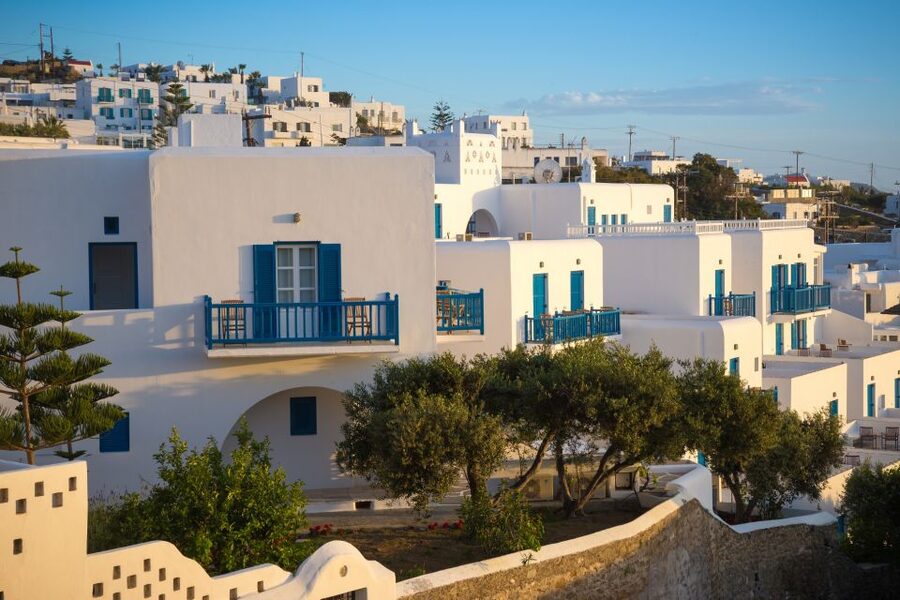 From Athens: 2-Day Santorini and Mykonos Trip - Hotel expectations in Santorini: breakfast yes, location varies