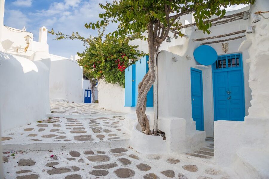 From Athens: 2-Day Santorini and Mykonos Trip - Morning ferry to Mykonos: quick hop to the Greek beach-or-fashion mood