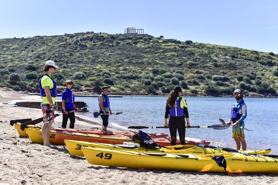 From Athens: Cape Sounion Guided Kayaking Tour with Lunch - The Temple of Poseidon visit: the best part comes twice