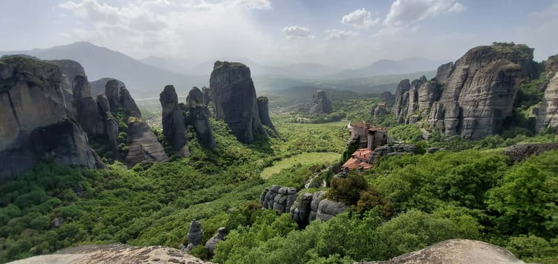 From Athens: Meteora Caves & Monasteries Day Trip by Train - Meteora’s core idea: huge rocks + very specific human choices