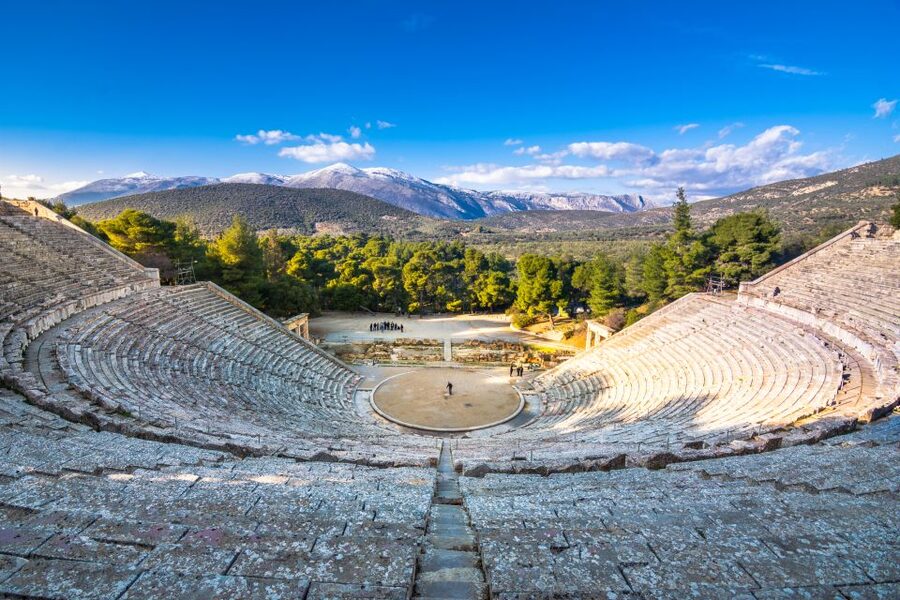 From Athens: Wine, Oil, & Cheese Tasting in Nemea & Argolis - Epidaurus Theatre and the Asclepion: acoustics first, then the medical site