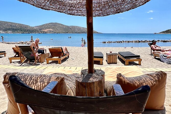 Greek Wine Tour with a Sommelier & Beach Day - Athenian Riviera - The beach day after: reserved lounge bed at Castus Beach Bar