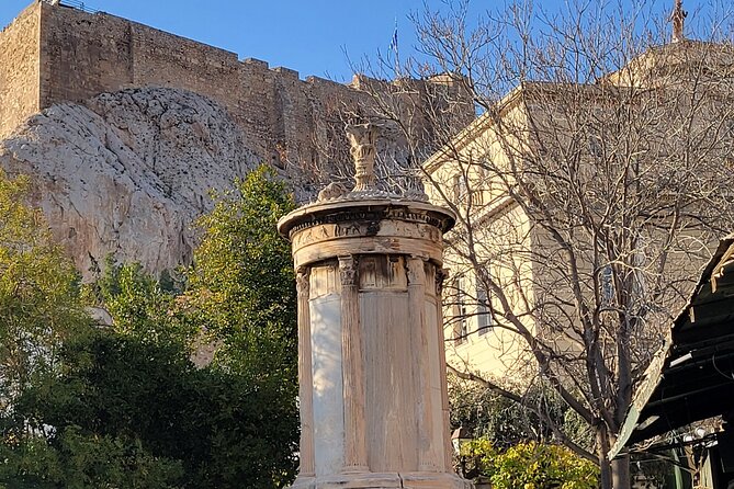 GreekAmerican guide Themistoklis to tour ancient Athens. - Stop 3: Temple of Olympian Zeus (short stop, big presence)