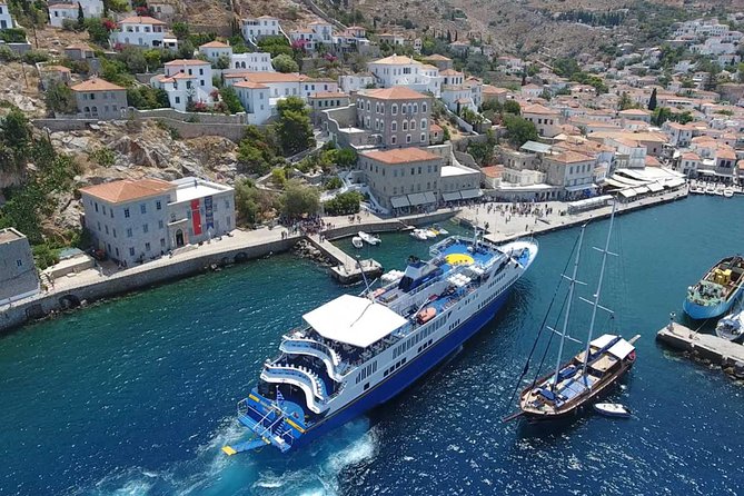 Hydra-Poros-Aegina Islands One Day Cruise With Live Music Dancing & Buffet Lunch - Hydra’s Car-Free Streets and Pirate-Protected Bays (90 Minutes)