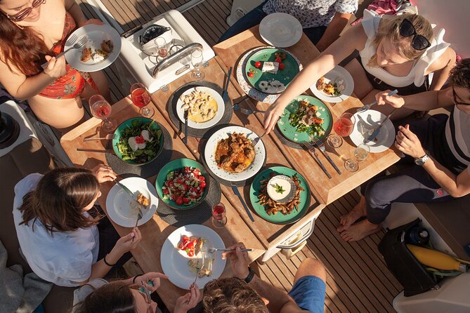 Luxury Catamaran Sunset Private & Greek Gastronomy in Athens - The Crew Makes the Day: Alex, Veronica, and Prodromos