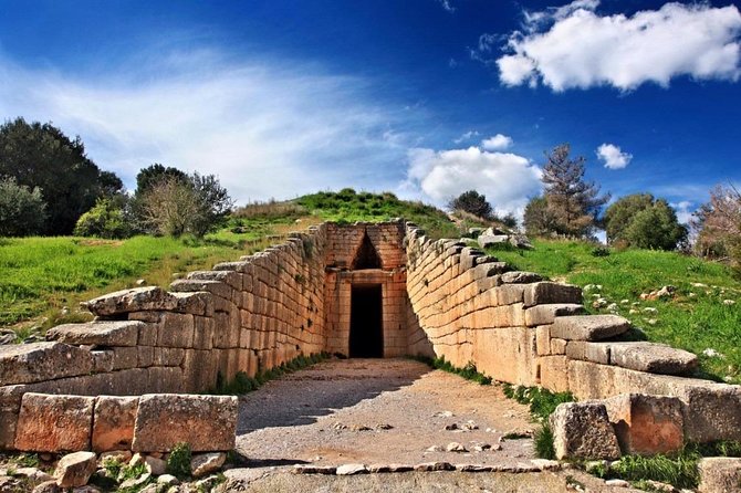 Mycenae and Corinth Canal half day private tour from Athens - Entering Mycenae’s citadel area: Lion Gate and Cyclopean walls