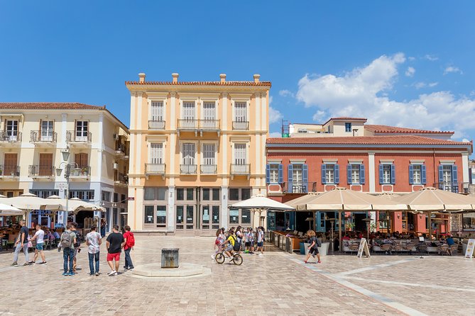 Nafplio day tour from Athens - Stop 3: Nafplio Old Town, Syntagma Square, and the Bourtzi port view