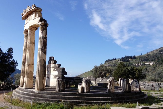 Private Delphi and Hosios Loukas Monastery - Great Lunch and Drinks Included - Delphi Main Sanctuary: walking the oracle’s stage