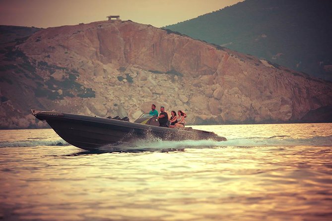 Private Speed Boat Day Cruise In Athens Riviera - Cruising Toward the Temple of Poseidon Area