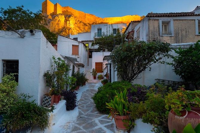 Private walking tour- Enjoy a Sunset Tour in Plaka - Anafiotika stairs and the Rizokastro wall view