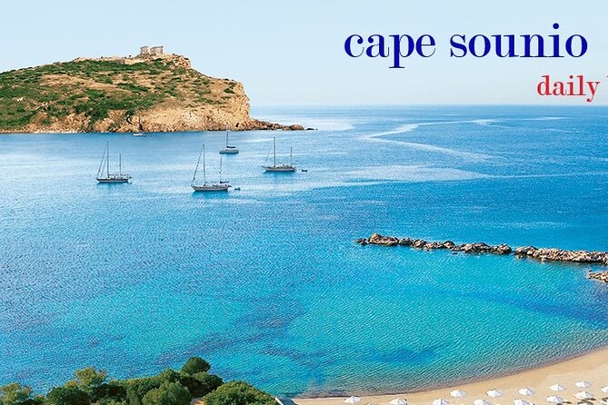 Sunset & swimming at Cape Sounio, Poseidon temple - The drive along the Athens Riviera feels like part of the tour
