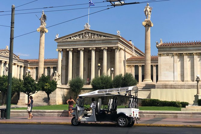 Tuk Tuk Athens Complete City Center Tour - 100% Electric (3 hour) - First Stops Near Syntagma: Parliament, the Academy, and a Church Stop