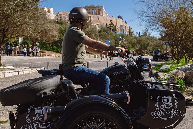VIP Private Guided Tour of Athens Acropolis & Plaka in a Sidecar - Plaka, Thiseion, and Monastiraki: the tight-street route toward Acropolis views