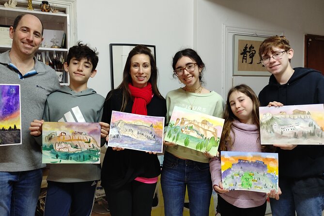 workshop for painting acropolis/landscape with local artist - The Acropolis Angle: How the Demo Helps Beginners Finish Strong
